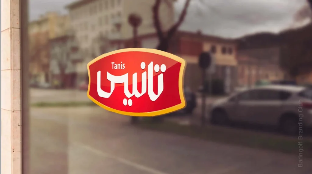 طراحی برچسب روی شیشه-تانیس